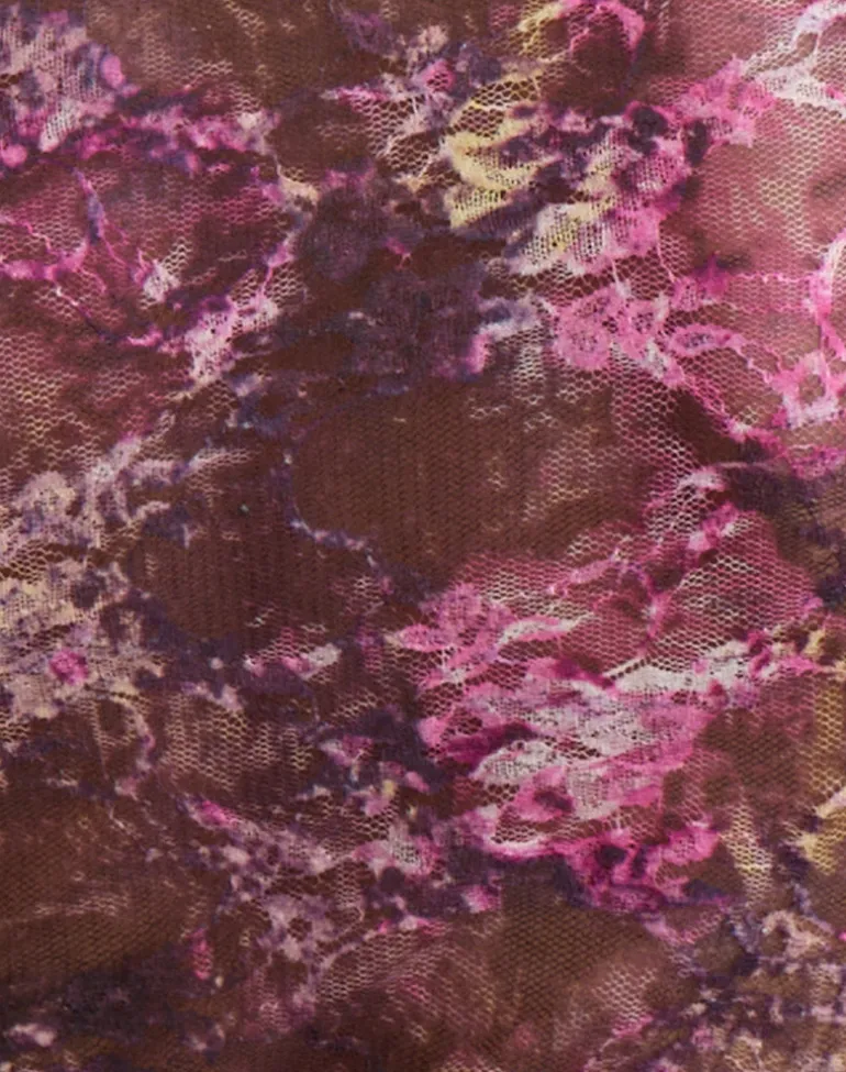 Copriva Top in Abstract Rose Pink and Plum