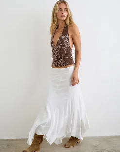 Corsita Top in Moonlit Blossom Brown