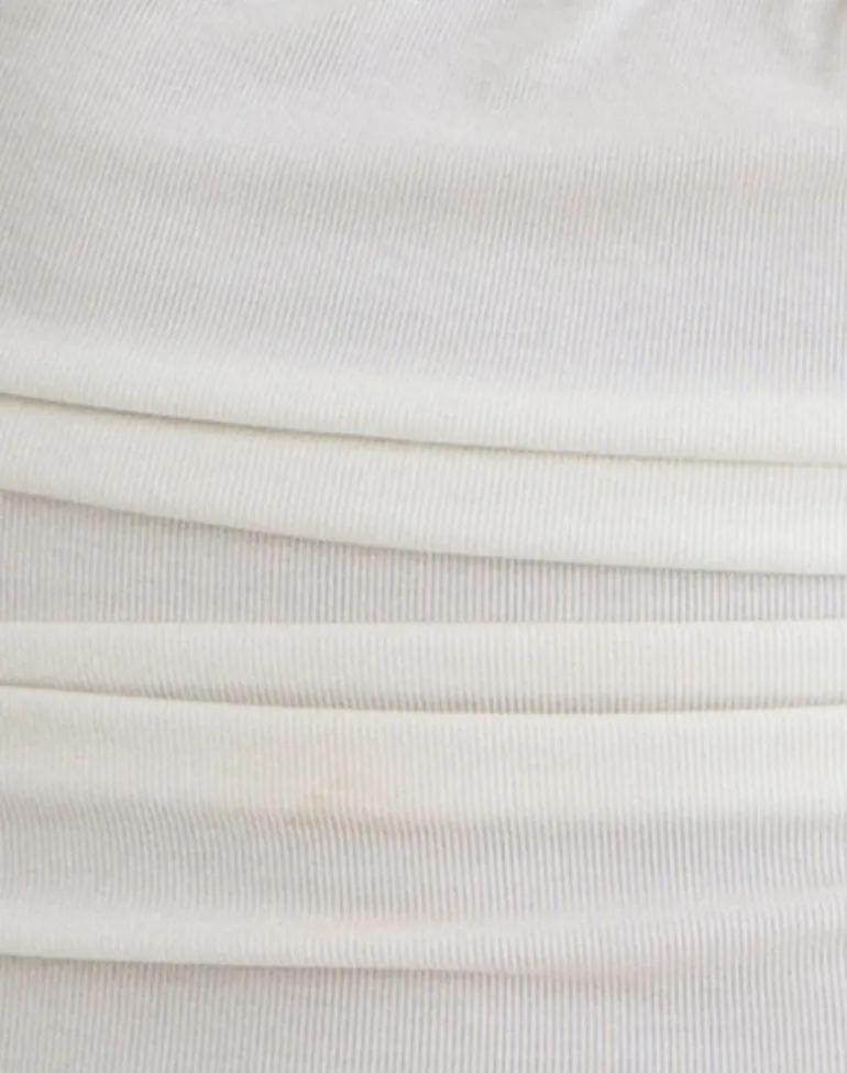 Cosimo Halterneck Top in Cream Eco Lyocell