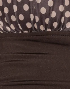 Cosimo Halterneck Top in Polka Bitter Chocolate
