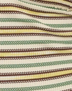 Cosimo Halterneck Top in Stripe Yellow and Green