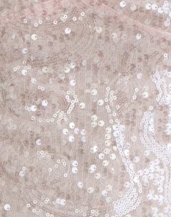 Cosio Halter Top in Sequin Baby Pink