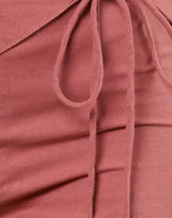 Cursa Trouser in Linen Tuscan Red with Belt