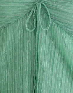 Cutie Halterneck Top in Plisse Turquoise
