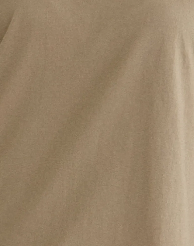 Daimin Off the Shoulder Top in Jersey Khaki