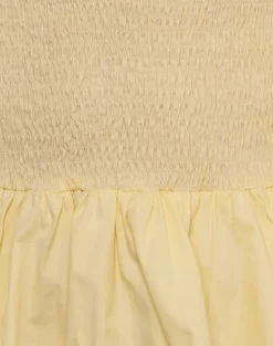Daiwa Puffball Mini Dress in Poplin Lemon