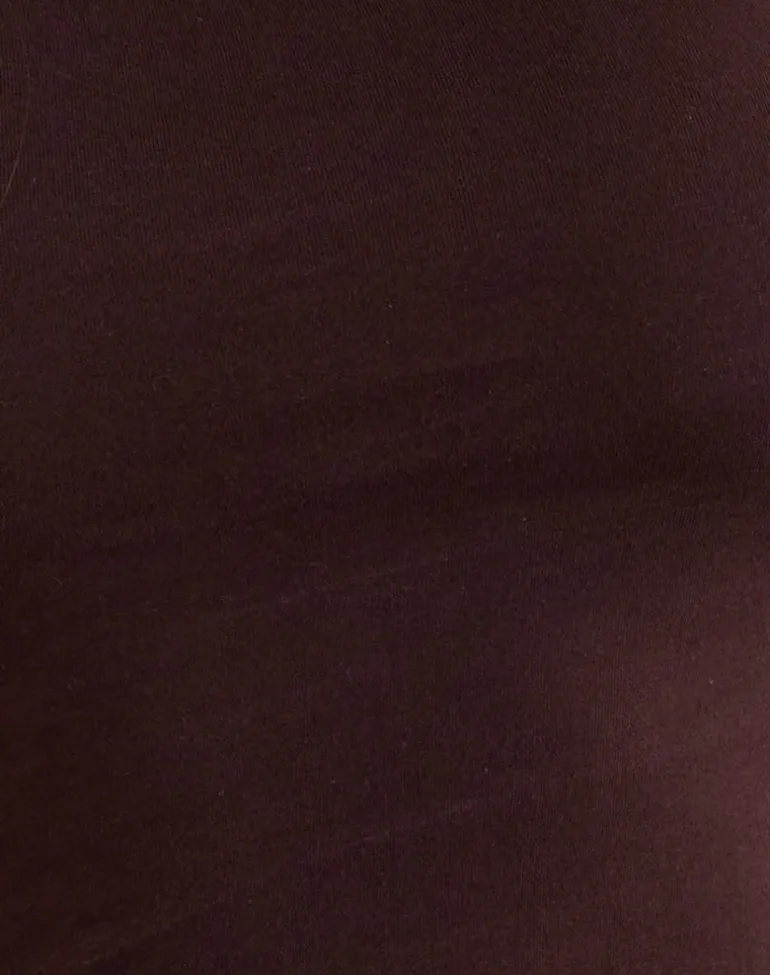 Dalene Asymmetric Long Sleeve Top in Bitter Chocolate