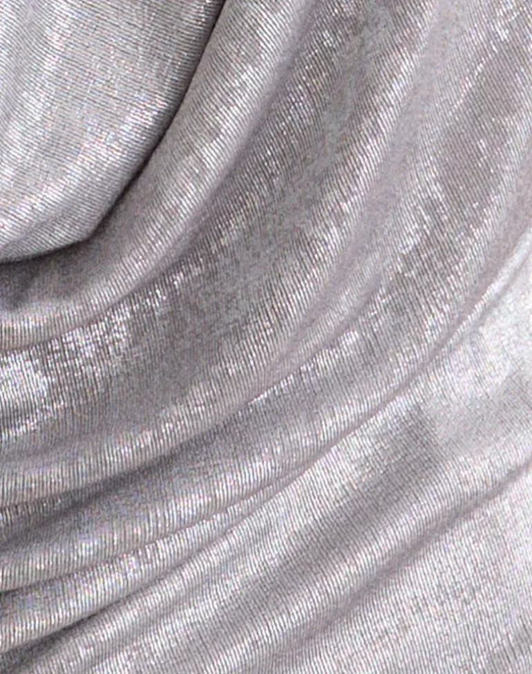 Danuja Cowl Top in Metallic Slinky Silver