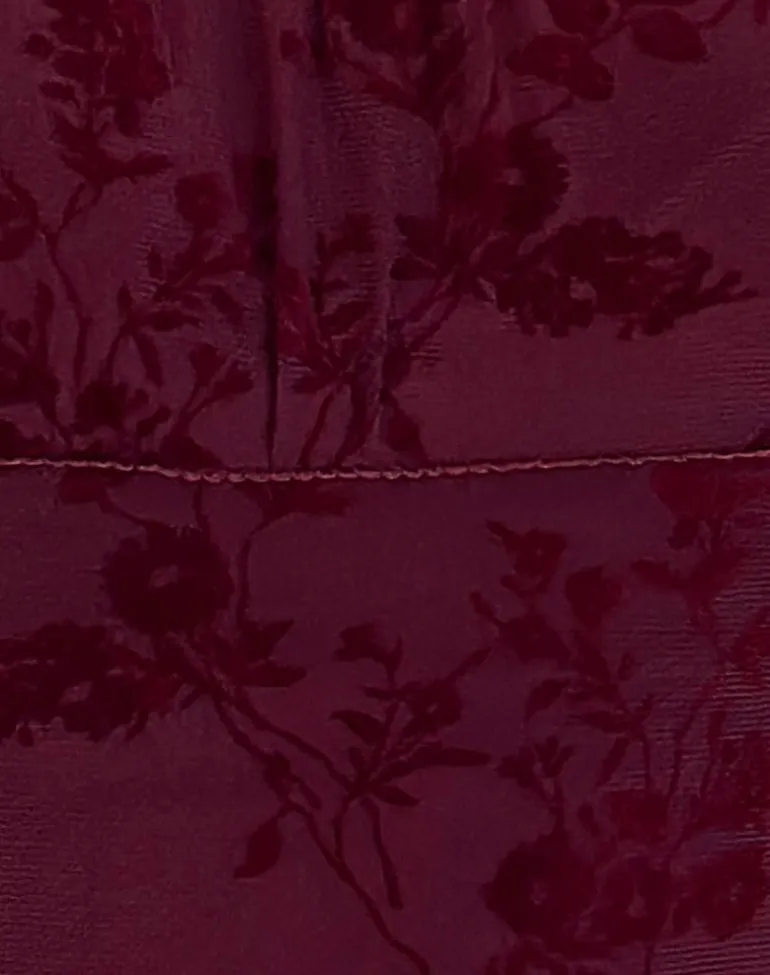 Darsih Maxi Dress in Botanical Flower Maroon