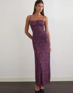 Darsih Maxi Dress in Regal Paisley Purple