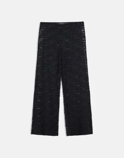 Dasom Trouser in Floral Lace Black