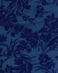 Dawn Maxi Dress in Midnight Leaf Flock Navy