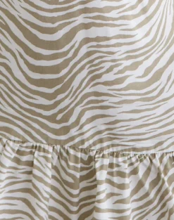 Delaine Halterneck Mini Dress in Tonal Zebra
