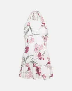 Deliana Mini Dress in Femme Floral White