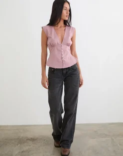 Devlon Blouse in Dusty Rose