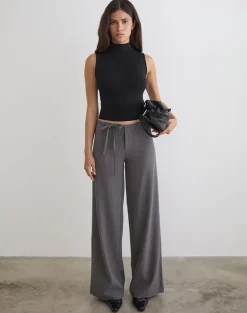 Diomira Trouser in Grey with Tie