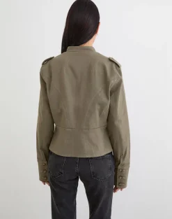 Diranda Military Jacket in Twill Khaki