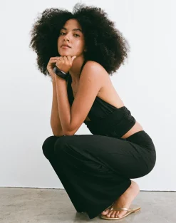 Donata Trouser in Black with Belt