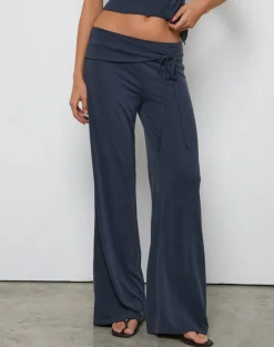 Donata Trouser in Ocean Storm with Belt