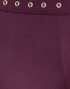 Donika Studded Waistband Trouser in Plum