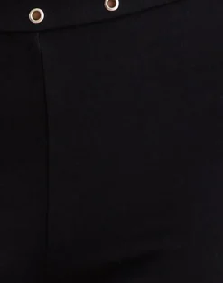 Dorala Low Rise Trousers with Eyelets in Black
