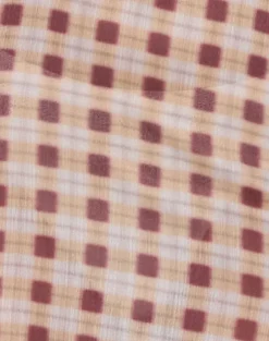 Driti Maxi Dress in Chiffon Blurred Check Peach