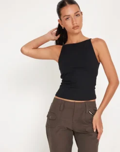 Dudley Vest Top in Black