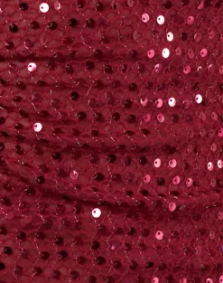 Dudley Vest Top in Sequin Knit Burgundy
