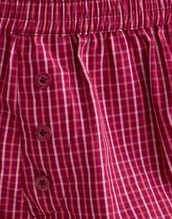 East Boxer Short in Raspberry Shadow Check