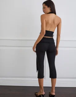 Effy Tie Side Cupro Capri in Black