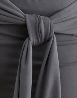 Effy Tie Side Cupro Capri in Dark Grey