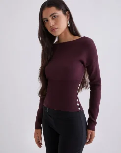 Elira Top in Knit Plum