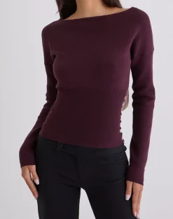 Elira Top in Knit Plum