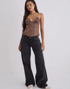 Elowyn Cami Top in Oversized Snake Skin