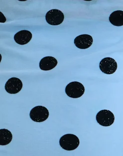 Eltazia Mini Dress in Blue with Polka Space Black
