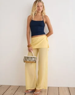 Eluna Trouser in Chiffon Pastel Yellow