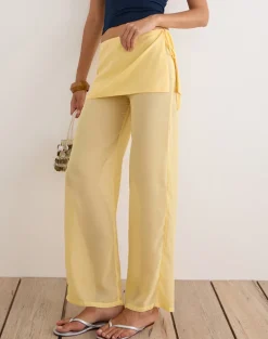 Eluna Trouser in Chiffon Pastel Yellow