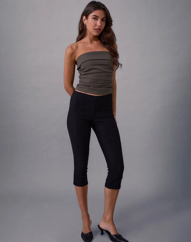 Elzi Corset Top in Tailoring Dark Olive