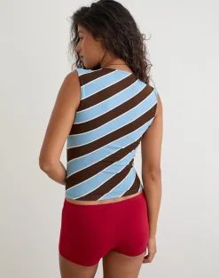 Emberlo Top in Retro Stripe Blue