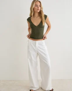 Emberlo Top in Wide Stripe Green