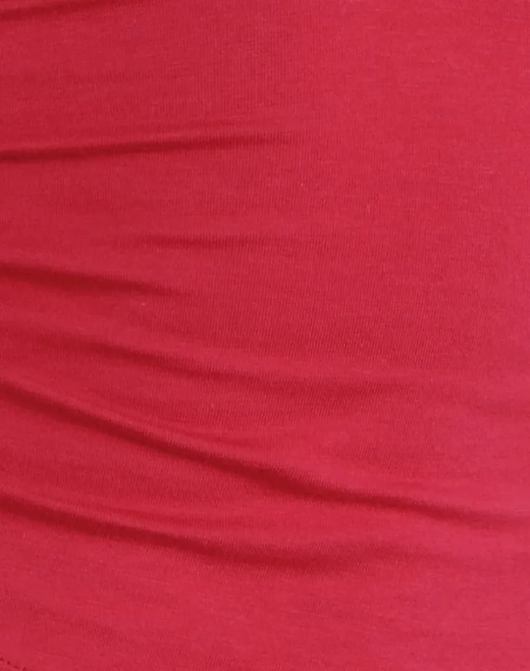 Emberly Plunge Top in Adrenaline Red