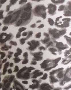Emberly Plunge Top in Blurry Leopard