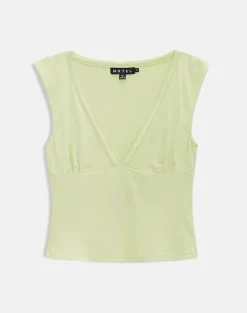 Emberly Plunge Top in Pistachio
