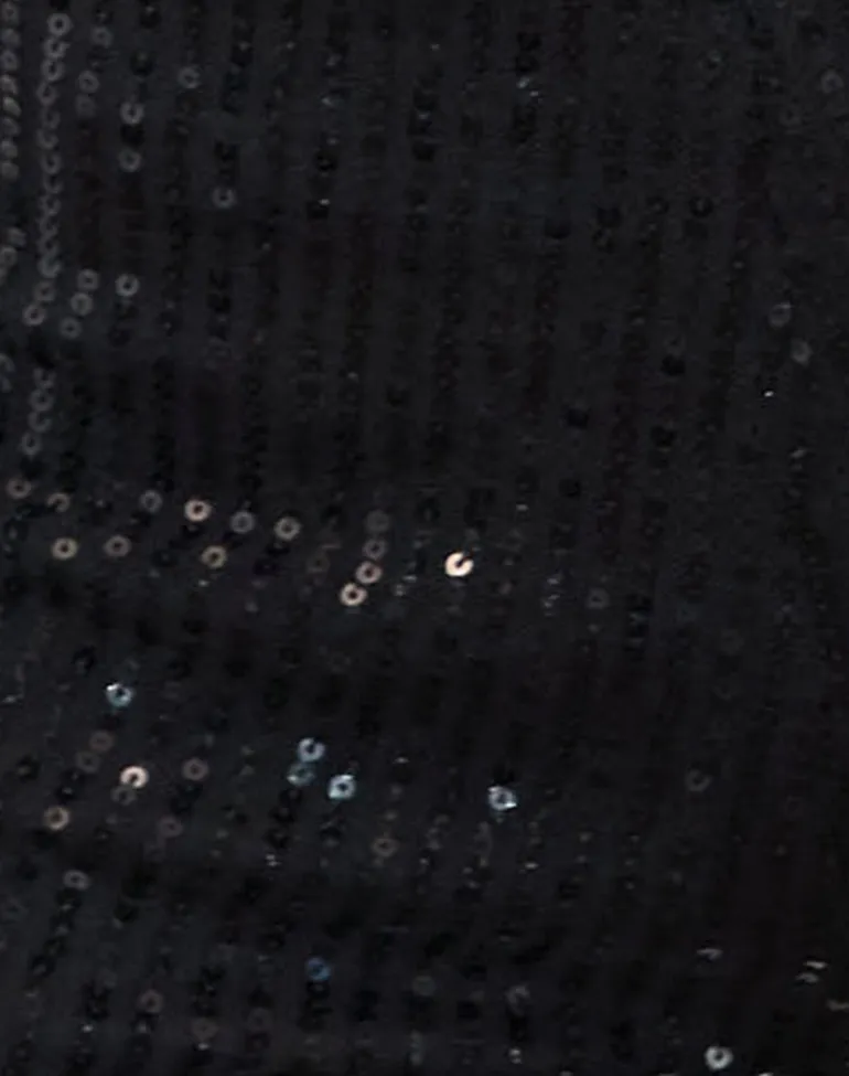 Erna Micro Short in Drape Mini Sequin Black