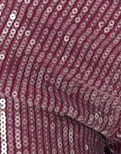 Erna Micro Shorts in Clear Sequin Maroon