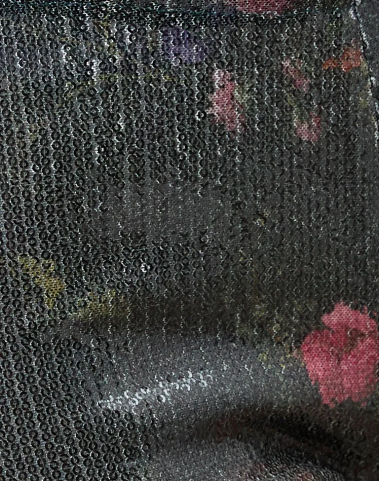 Erna Micro Shorts in Sequin Vintage Flower