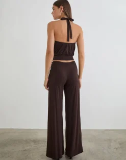 Esata Wrap Trouser in Bitter Chocolate