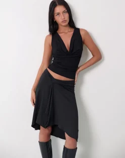 Esmeray Midi Skirt In Black