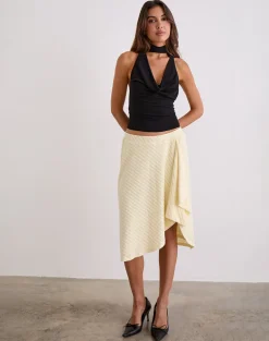 Esmeray Midi Skirt in Knit Buttercream