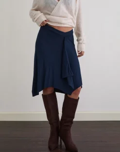 Esmeray Midi Skirt in Navy